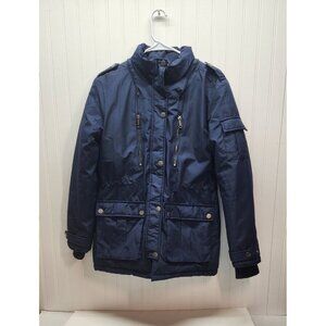 Wantdo Women's Ski Jacket/Winter Coat Navy with Faux Fur Trim Small